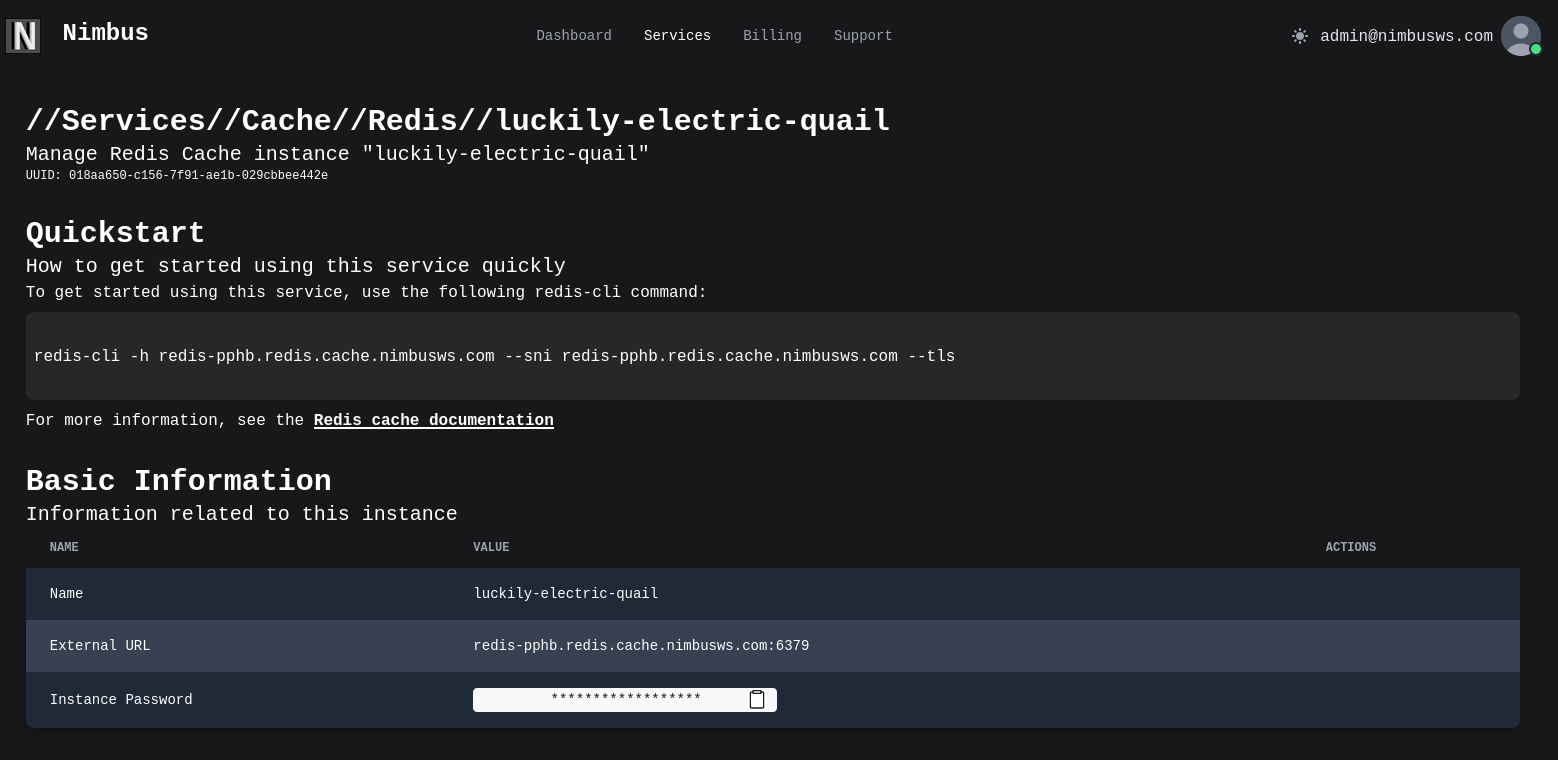Cache manage screen 